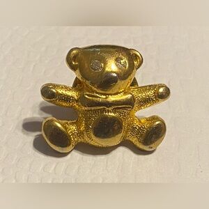 Vintage Cotume Teddy Bear Lapel Pin #9025
